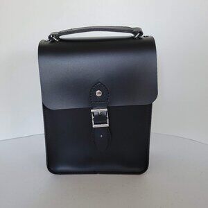 Unbranded Women's Black Pleather Rectangular Satchel Crossbody Purse Handbag